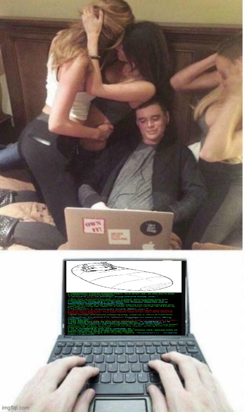 Man distracted by laptop | image tagged in man distracted by laptop | made w/ Imgflip meme maker