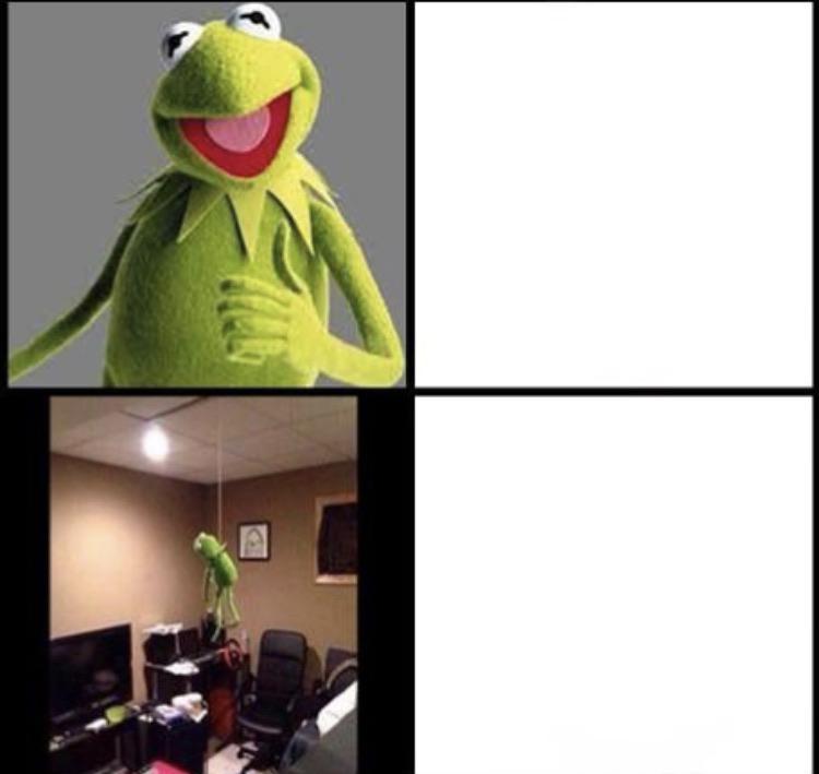 Poor Kermit Blank Meme Template