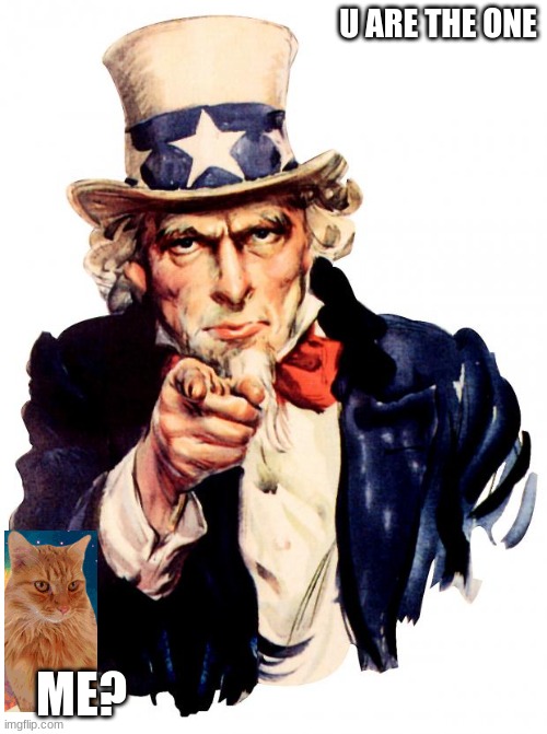 Uncle Sam Meme | U ARE THE ONE; ME? | image tagged in memes,uncle sam | made w/ Imgflip meme maker