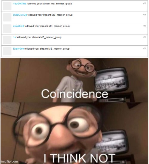 image tagged in coincidence i think not | made w/ Imgflip meme maker