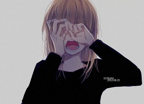 High Quality crying anime girl Blank Meme Template