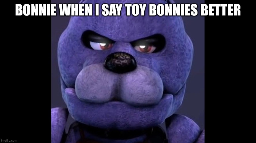 It's true tho | BONNIE WHEN I SAY TOY BONNIES BETTER | image tagged in fnaf funny | made w/ Imgflip meme maker