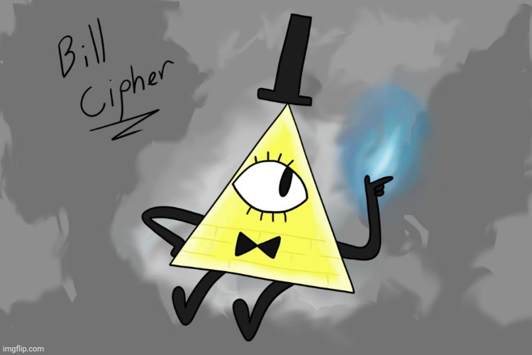 I drew bill cipher a while back and here it is - Imgflip