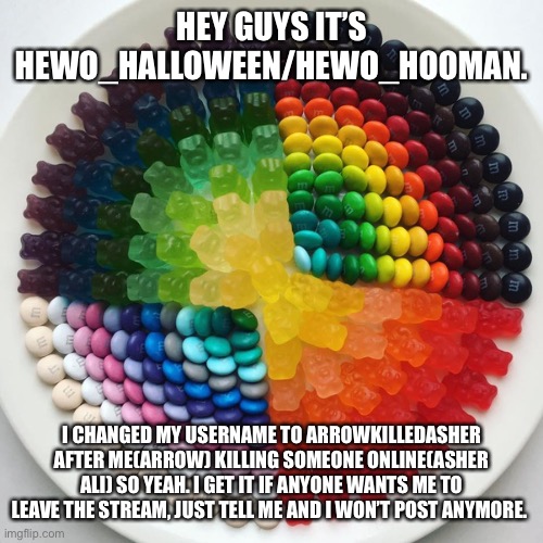 I killed someone... | HEY GUYS IT’S HEWO_HALLOWEEN/HEWO_HOOMAN. I CHANGED MY USERNAME TO ARROWKILLEDASHER AFTER ME(ARROW) KILLING SOMEONE ONLINE(ASHER ALI) SO YEAH. I GET IT IF ANYONE WANTS ME TO LEAVE THE STREAM, JUST TELL ME AND I WON’T POST ANYMORE. | made w/ Imgflip meme maker