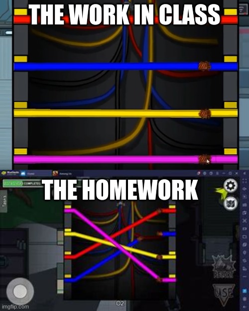 sorry if this is repost | THE WORK IN CLASS; THE HOMEWORK | made w/ Imgflip meme maker