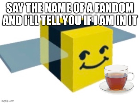 E | SAY THE NAME OF A FANDOM AND I’LL TELL YOU IF I AM IN IT | image tagged in bruh | made w/ Imgflip meme maker