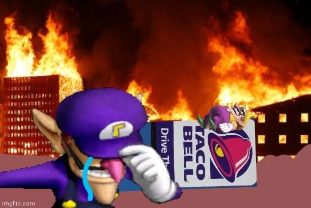 Crying Disaster Waluigi | image tagged in waluigi | made w/ Imgflip meme maker