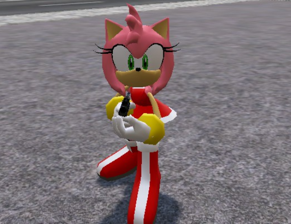 High Quality Amy Rose with a shotgun Blank Meme Template