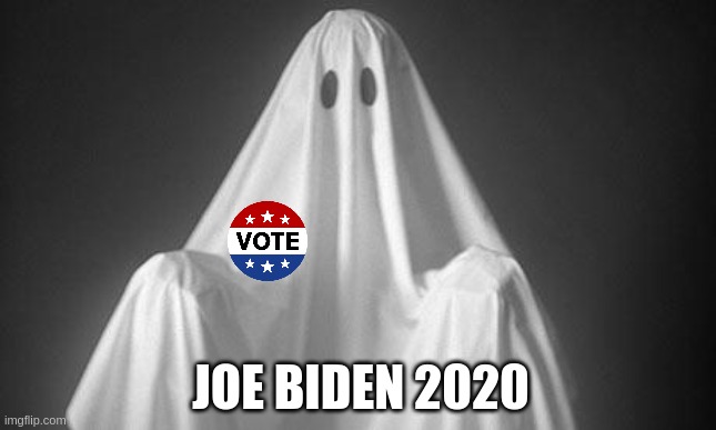 I Voted Ghost | JOE BIDEN 2020 | image tagged in ghost,politics,political meme,political,meme,memes | made w/ Imgflip meme maker