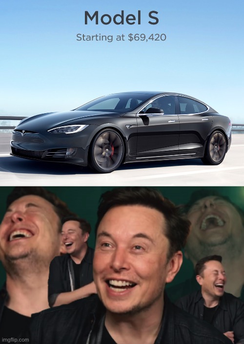 Real funny, Elon. xD | image tagged in elon musk laughing,memes,funny,funny memes | made w/ Imgflip meme maker