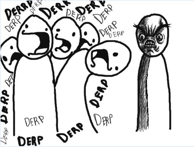 A Gaggle of Derps Blank Meme Template