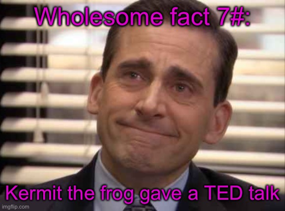 wholesome | Wholesome fact 7#:; Kermit the frog gave a TED talk | image tagged in wholesome | made w/ Imgflip meme maker