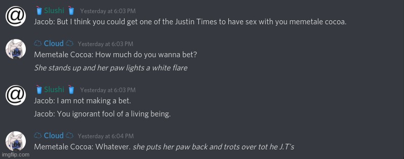 A matter of time (Discord Roleplay series)-Part Two | made w/ Imgflip meme maker