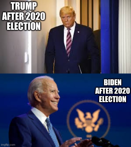 DonaldAndBiden | TRUMP AFTER 2020 ELECTION; BIDEN AFTER 2020 ELECTION | image tagged in presidential election | made w/ Imgflip meme maker