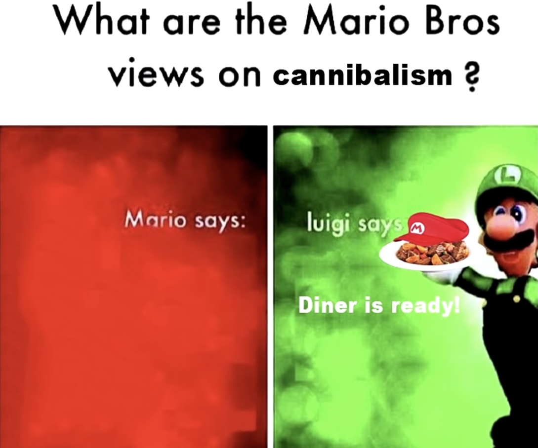 Mario Luigi Blank Meme Template