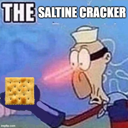 Who else eats this when they are sick |  SALTINE CRACKER | image tagged in barnacle boy the | made w/ Imgflip meme maker