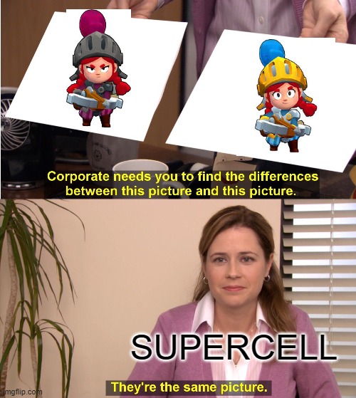 Jessie | SUPERCELL | image tagged in memes,they're the same picture | made w/ Imgflip meme maker