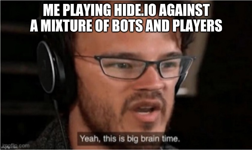 Bruh | ME PLAYING HIDE.IO AGAINST A MIXTURE OF BOTS AND PLAYERS | image tagged in bruh | made w/ Imgflip meme maker