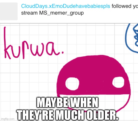 The ship is both okay and not okay at the same time. | MAYBE WHEN THEY’RE MUCH OLDER. | made w/ Imgflip meme maker