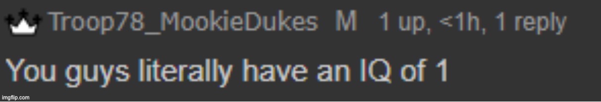 You guys literally have an IQ of 1 | image tagged in you guys literally have an iq of 1 | made w/ Imgflip meme maker