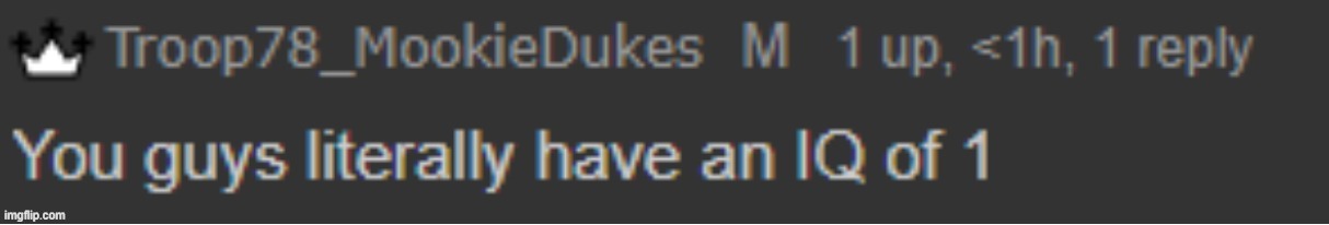 You guys literally have an IQ of 1 | image tagged in you guys literally have an iq of 1 | made w/ Imgflip meme maker
