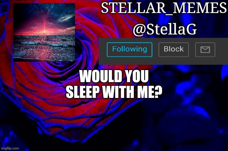 WOULD YOU SLEEP WITH ME? | made w/ Imgflip meme maker