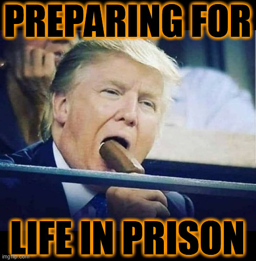 Prison for the pedophile traitor. He won't get a round mouth from eating square meals! I Hope he'll live long enough to suffer! | PREPARING FOR; LIFE IN PRISON | image tagged in trump for prison,trump criminal,trump pedophile,trump rapist,trump lost,trump never coming back | made w/ Imgflip meme maker