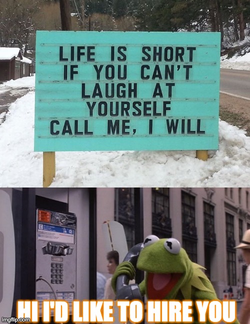 I want to be like that guy | HI I'D LIKE TO HIRE YOU | image tagged in kermit phone | made w/ Imgflip meme maker