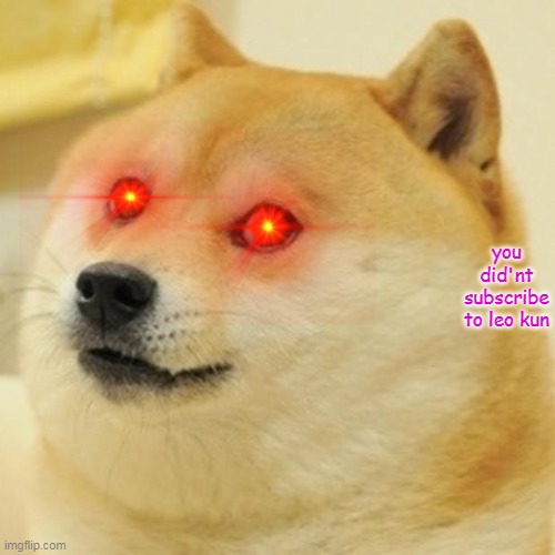 u did'nt subscribe | you did'nt subscribe to leo kun | image tagged in memes,doge | made w/ Imgflip meme maker