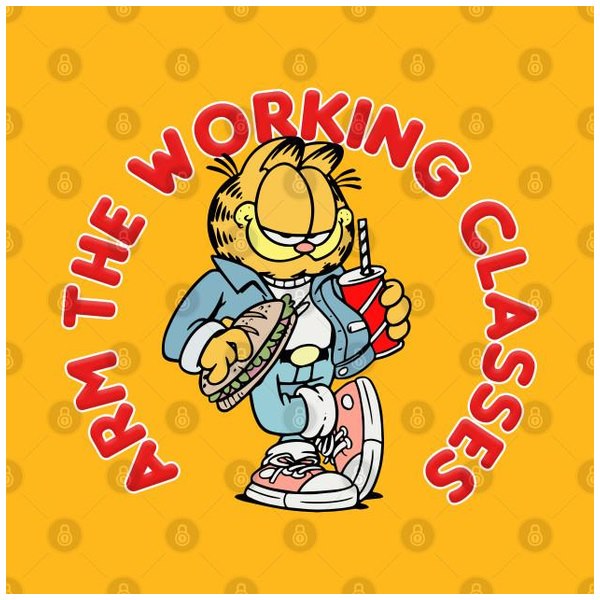 Garfield Arm the working classes Blank Meme Template
