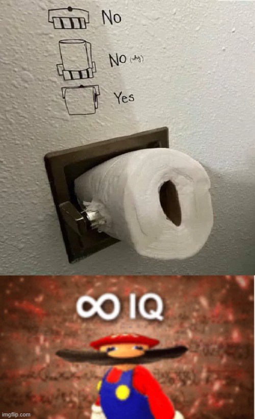 whoever did this is smart | image tagged in infinite iq,smort,smart,mario,toilet paper,funny | made w/ Imgflip meme maker