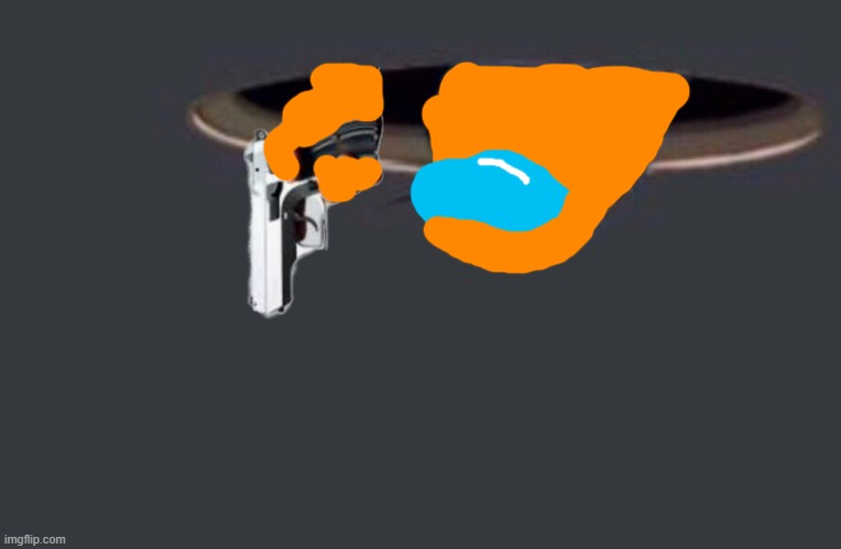 High Quality orange has a gun Blank Meme Template
