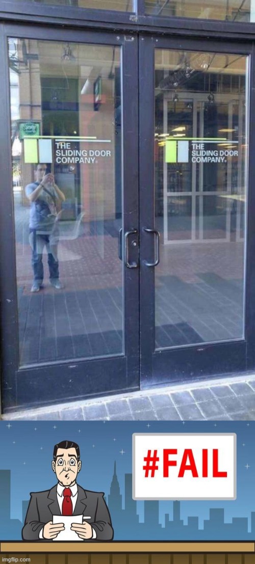 The Sliding Door Company Fail | image tagged in fail news,fail | made w/ Imgflip meme maker