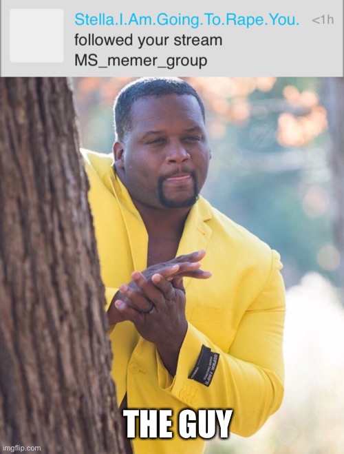 This is quite amusing actually | THE GUY | image tagged in black guy hiding behind tree,memes | made w/ Imgflip meme maker