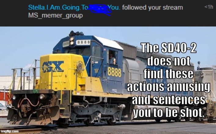 image tagged in sd40-2 is not amused | made w/ Imgflip meme maker