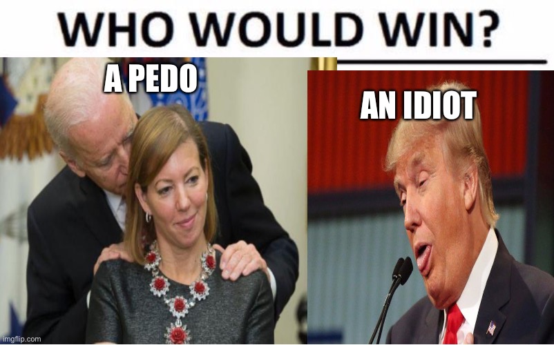 A PEDO; AN IDIOT | image tagged in hi | made w/ Imgflip meme maker