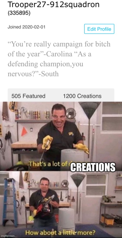 *banjo intensifies* | CREATIONS | image tagged in how about a little more,memes | made w/ Imgflip meme maker