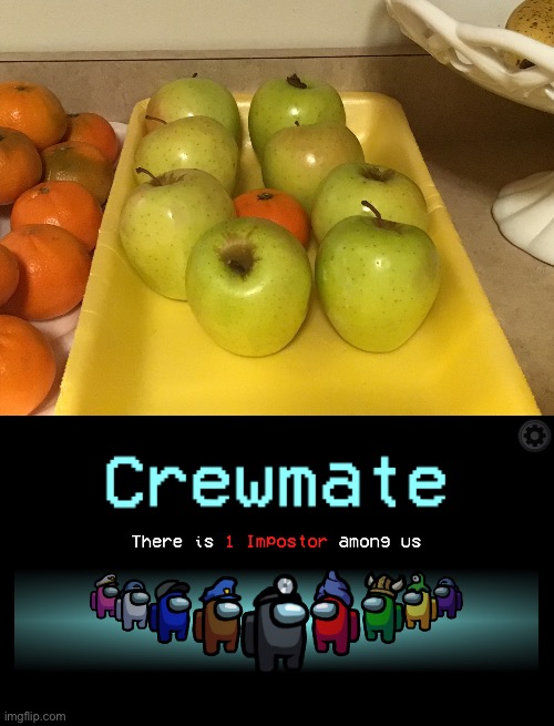 There is ONE imposter among us | image tagged in among us xd meme,crewmate uggh,why is there an orange | made w/ Imgflip meme maker