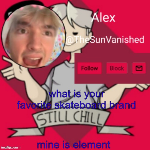 aight | what is your favorite skateboard brand; mine is element | image tagged in me | made w/ Imgflip meme maker