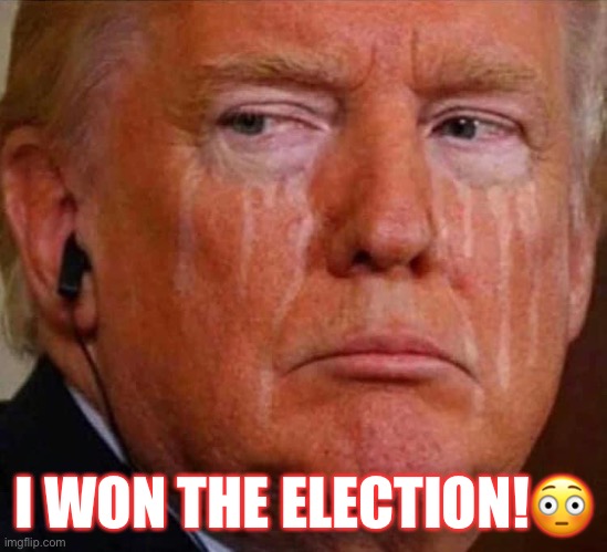 Trump Refuses To Concede, Pushes Baseless Conspiracy Theory. | I WON THE ELECTION!😳 | image tagged in 2020 elections,donald trump,loser,moron,deplorables,delusional | made w/ Imgflip meme maker