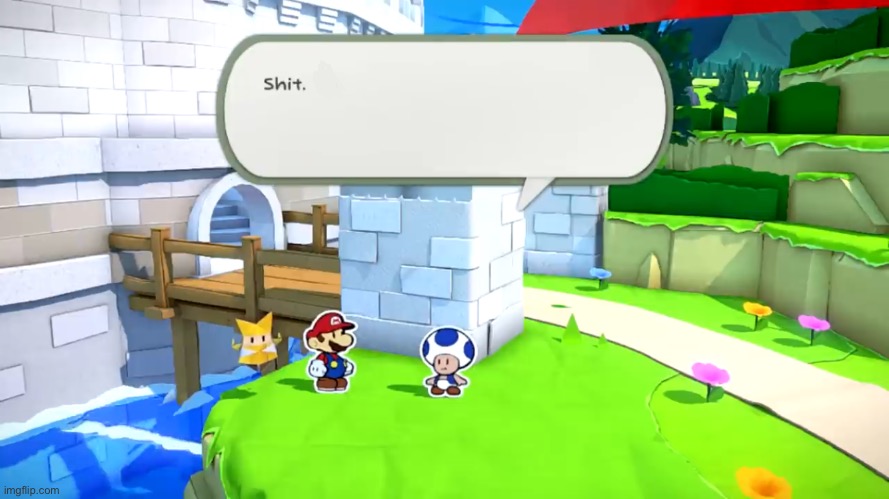 Paper mario shit | image tagged in paper mario shit | made w/ Imgflip meme maker