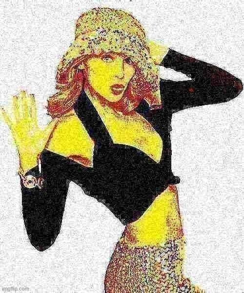 Kylie wave deep-fried w/ jpeg degrade Blank Meme Template