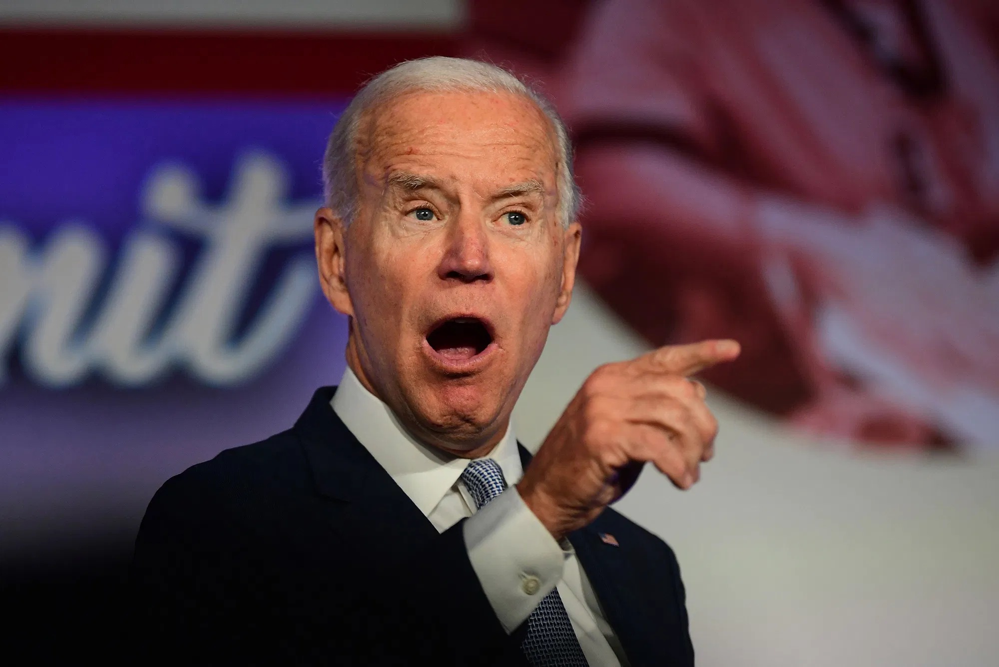 Angry Joe Biden Pointing Blank Meme Template