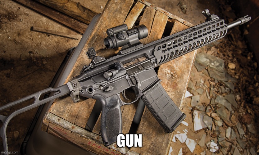 Assault rifle | GUN | image tagged in assault rifle | made w/ Imgflip meme maker