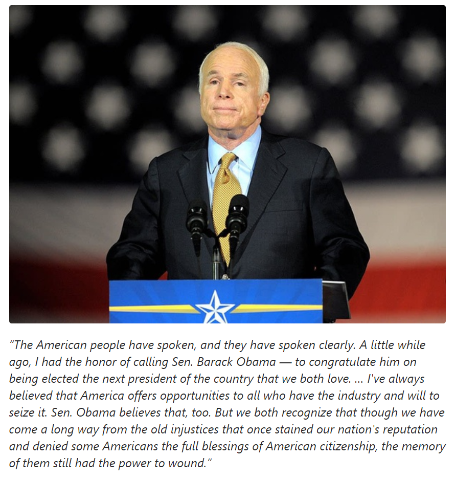 High Quality John McCain concession speech Blank Meme Template
