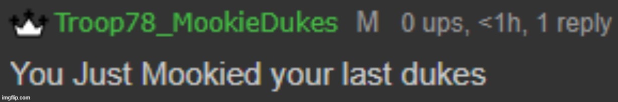 You Just Mookied you last dukes | image tagged in you just mookied you last dukes | made w/ Imgflip meme maker