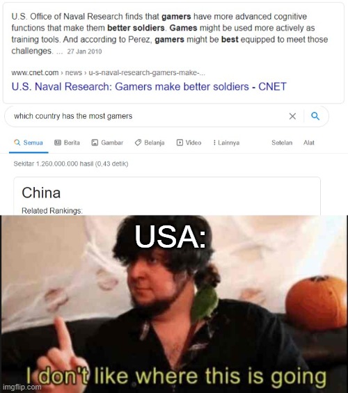 i might have started ww3 indirectly | USA: | image tagged in jontron i don't like where this is going | made w/ Imgflip meme maker