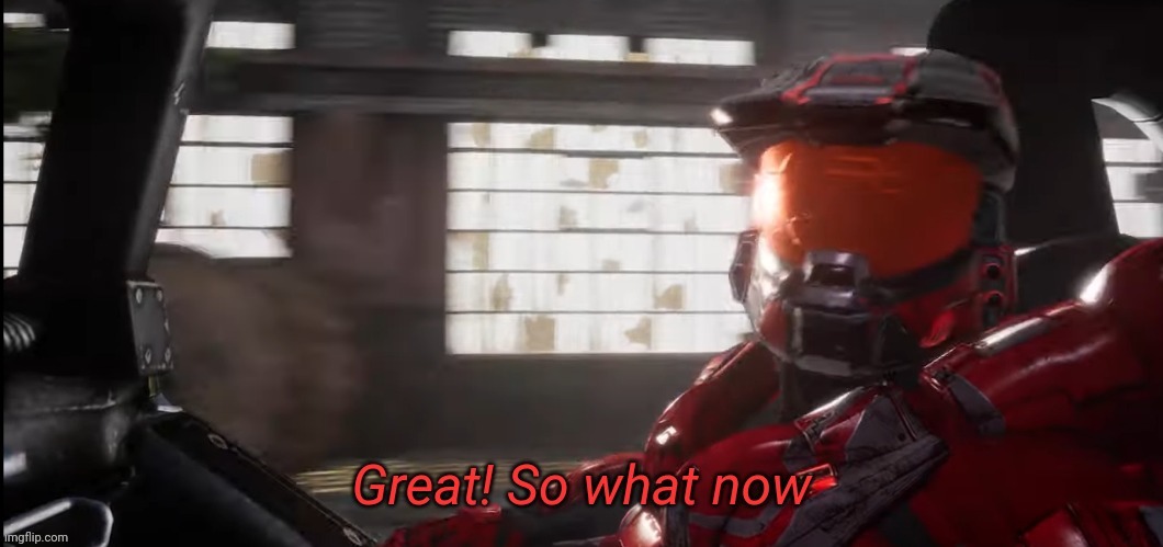 Great so what now | image tagged in great so what now | made w/ Imgflip meme maker