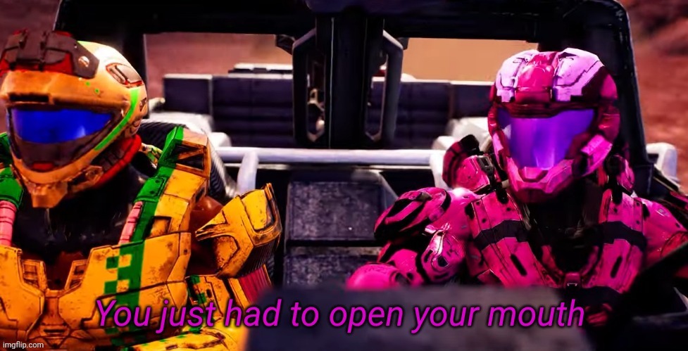 You just had to open your mouth | image tagged in you just had to open your mouth | made w/ Imgflip meme maker