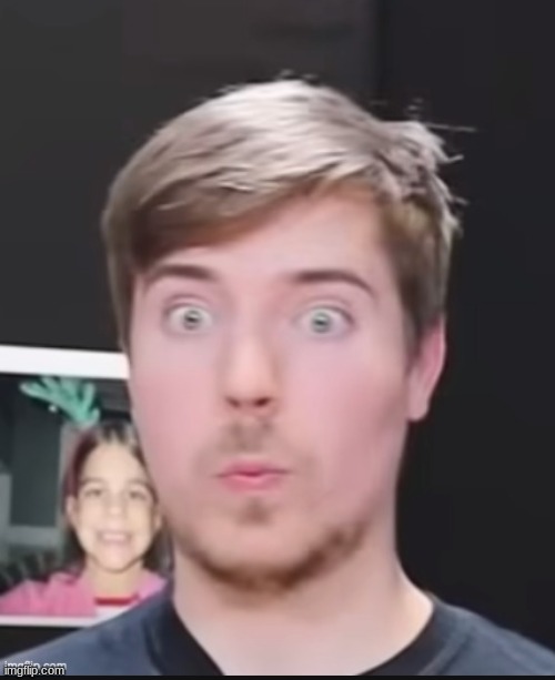 Shocked Mr. Beast | image tagged in shocked mr beast | made w/ Imgflip meme maker